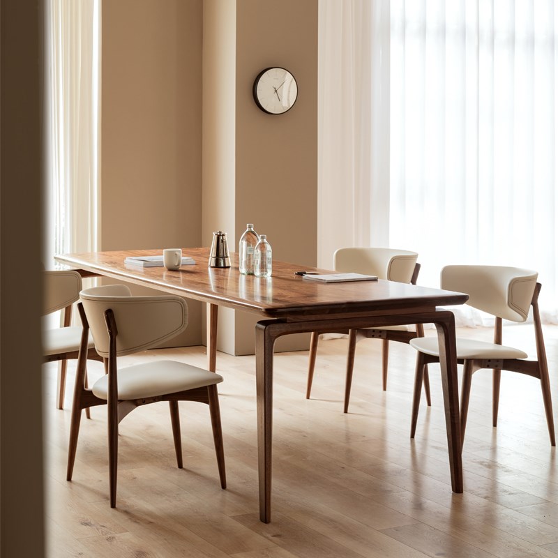 黑胡桃木大餐桌全实木长桌子工作台长方形简约现代家用良年家具