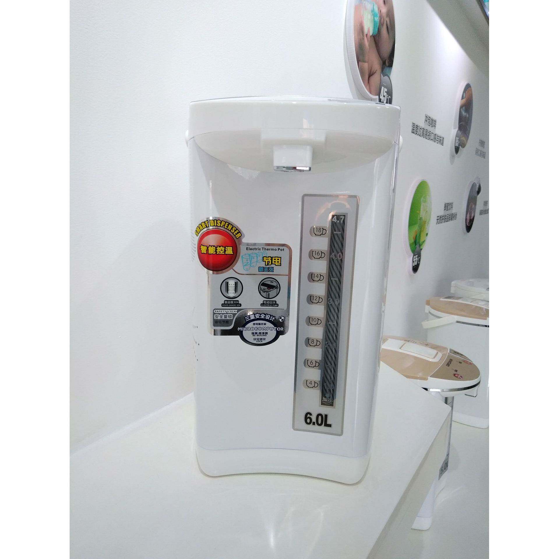 厂家直销致林PBD-603电热水壶304不锈钢保温6L电开水瓶安全防干烧