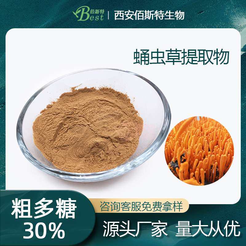 源头厂家现货供应 蛹虫草多糖20-40%蛹虫草提取物 粗多糖蛹虫草粉