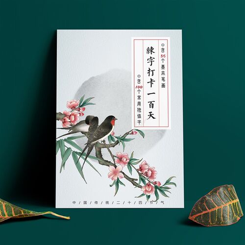 【新】练字打卡100天带字头笔画偏旁独体字硬笔书法纸田字格小学