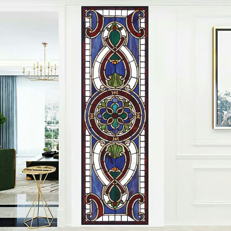 精品教堂彩色玻璃镶嵌艺术屏风门窗背景墙隔断装饰吊顶过道