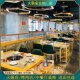 无烟火锅桌电磁炉一体商用餐桌烤肉店桌子实木岩板卡座小龙坎桌椅