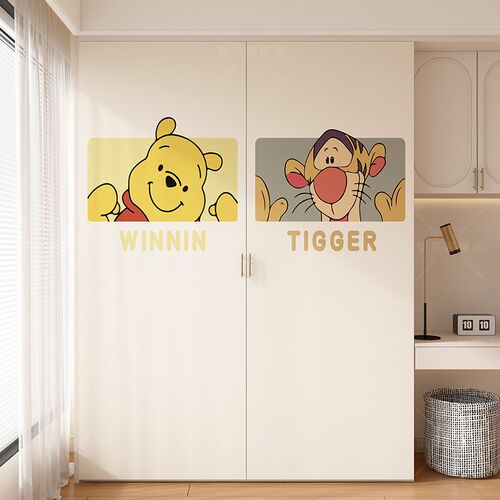 凯贝嘉衣柜门贴纸可爱卡通装饰儿童房卧室柜子改造自粘加厚贴画