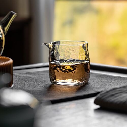 三点水透明四方玻璃公道杯耐高温分茶器茶海中式家用功夫茶具配件