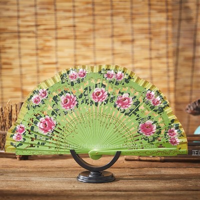 面绘画nit木扇定制 西班牙扇子 订做舞蹈扇 木扇  古典折叠