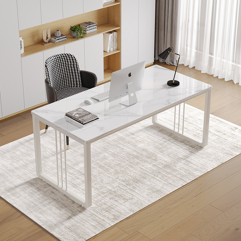 岩板电脑桌卧室家用学生学习写字桌女生工作台现代简约书桌办公桌