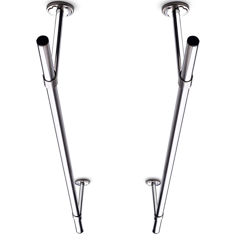 凉衣架阳台吊挂阳台晒衣架固定式支架晾衣杆式加厚30不锈钢顶装