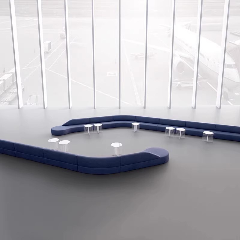 培训机构公司商务办公室大厅接待休息区创意异形现代休闲沙发