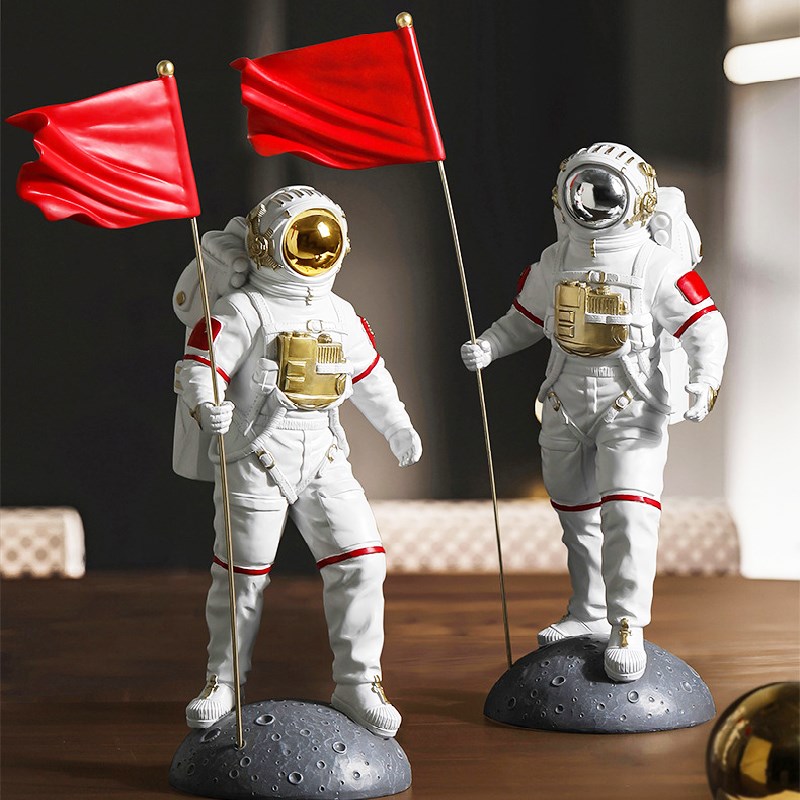 创意宇航员摆件大号家居客厅高档红旗办公室装饰办公桌人物摆设网