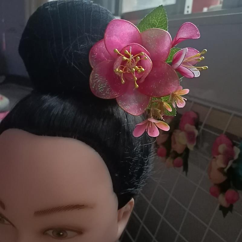 苗族少数民族苗族侗头花玫红一朵装