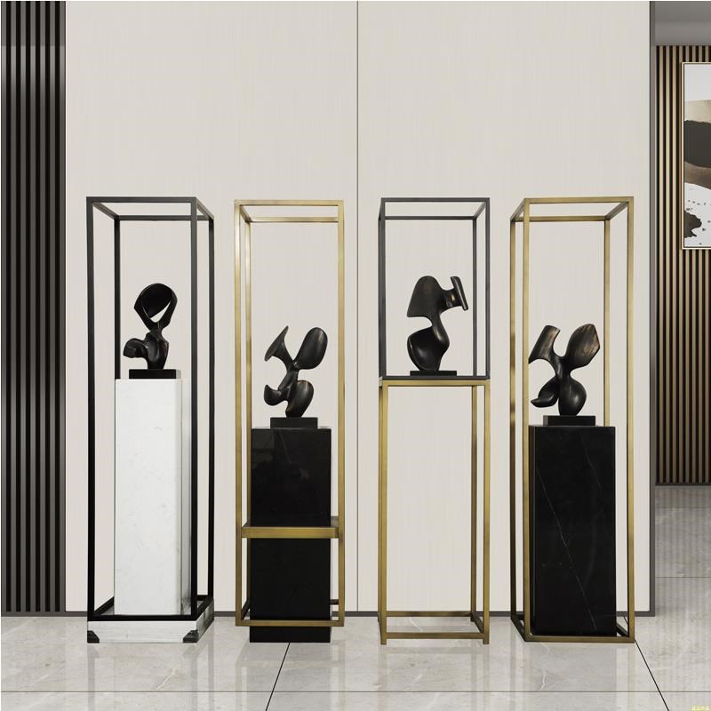 现代售楼处酒店装饰架大堂客n厅会所雕塑4S店别墅大型落地装饰摆