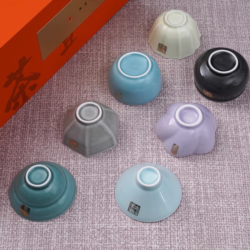 【西泠印社】且茶且印茶具装礼盒七任社长印章小茶杯茶碗茶盏斗笠