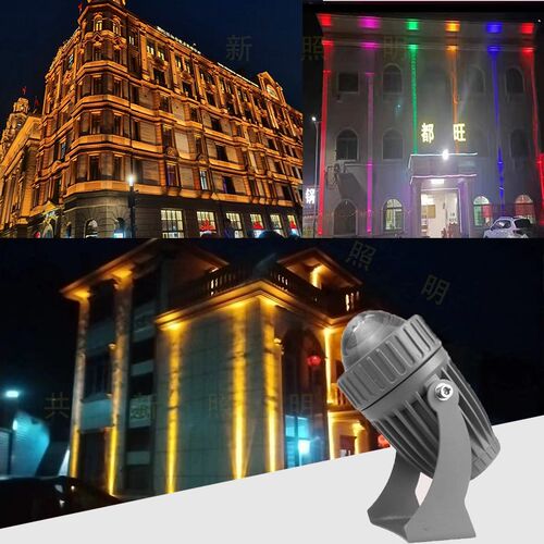 户外一束光防水射灯led别墅酒店建筑外墙灯罗马柱亮化聚光洗墙灯