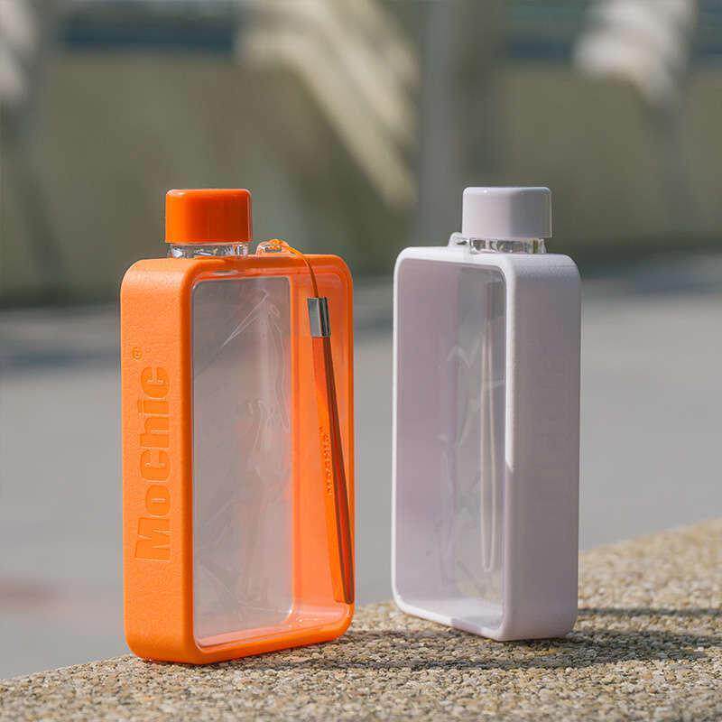 扁平水杯扁形小水瓶长方形酒壶便携式樽超杯子水壶水塑料扁方扁男