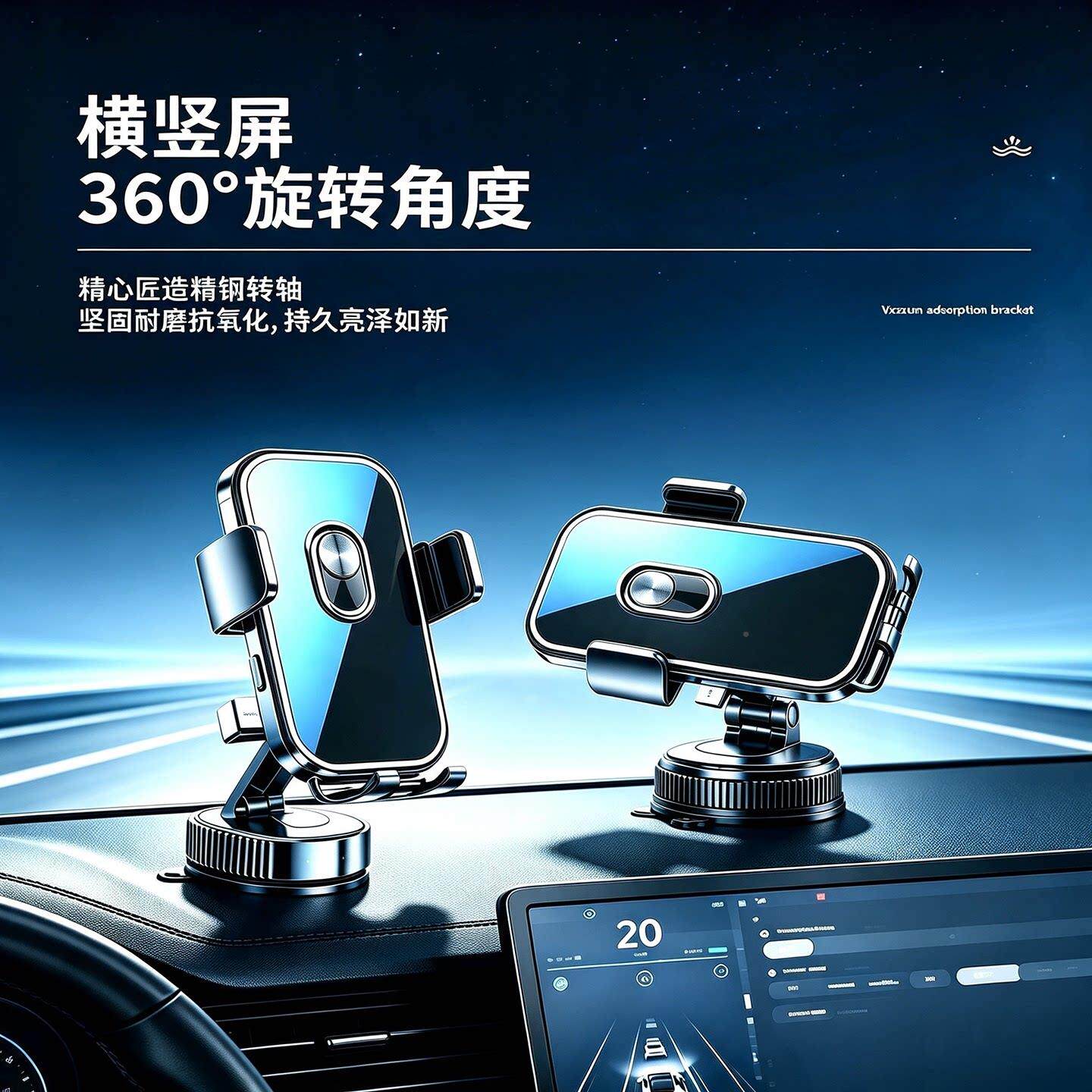 车之美车载机支架206新2款吸盘式手真空用a92+xp16吸附汽车仪表台