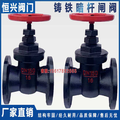 新型中部丝扣闸阀闸门法兰铸铁80闸板DN40150125200阀10050