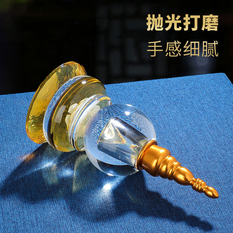 水晶舍利塔佛塔装藏舍利藏传宝塔民族号塔菩提19cm摆件密宗大用品