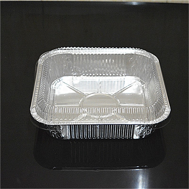 正方形铝箔盒 烘焙锡纸盒焗饭盒蛋糕模具盒烤箱烘焙铝箔餐盒包邮图片