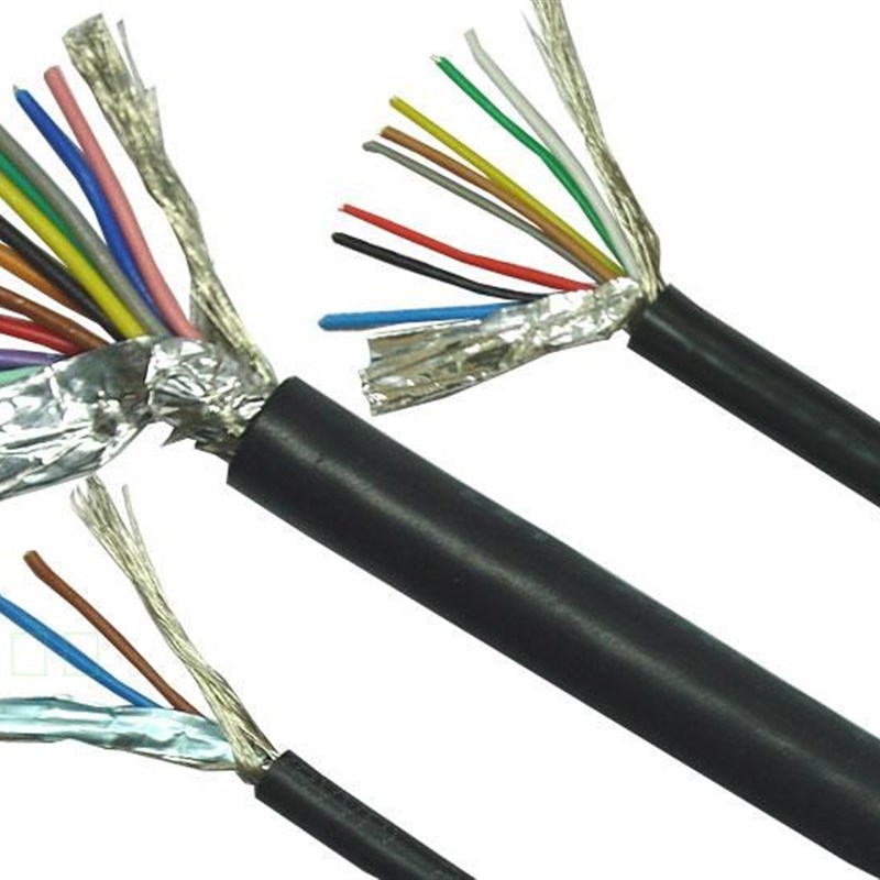 美标UL2464屏蔽线22AWG 2/3/4/5/6/7/8芯 信号控制线抗干扰屏蔽线