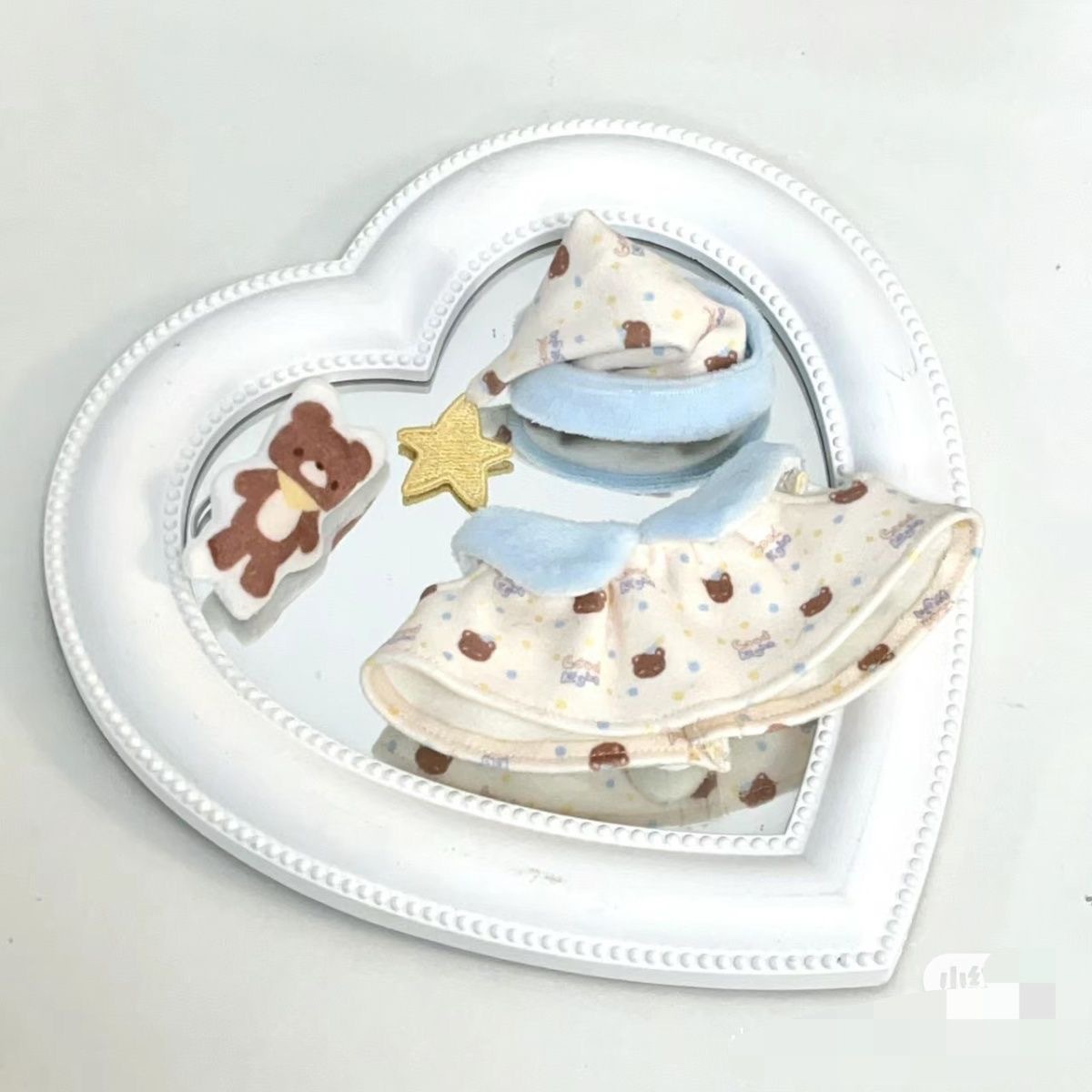 小豆玩偶挂件睡衣自嘲熊娃衣10cm娃衣棉花娃娃labubu娃衣10㎝衣服