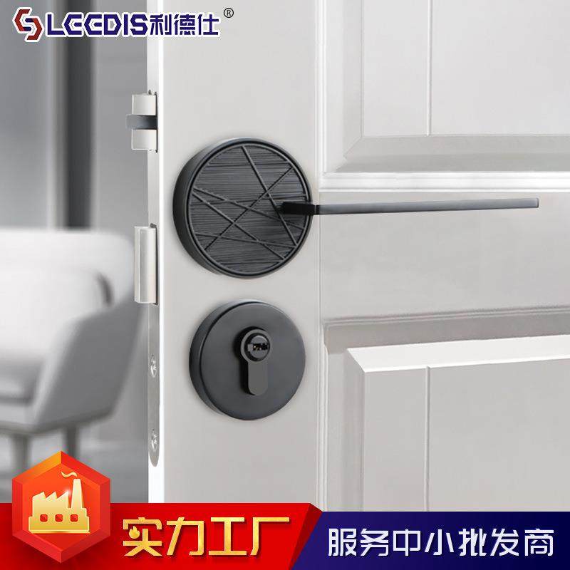 厂家直销静音分体锁卧室内门锁房门锁房间门锁实木门把手执手锁具