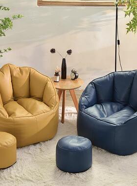 懒人沙发可睡可FFV躺人沙单发卧室小沙豆发袋榻榻米闲阳台休沙发