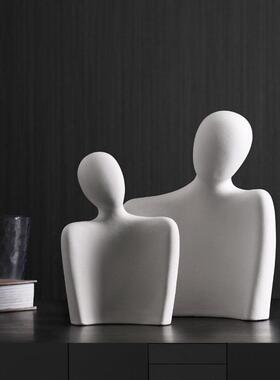 抽象艺术人物拥装抱陶瓷摆创意饰客厅电视件柜玄关办CKY公室桌面