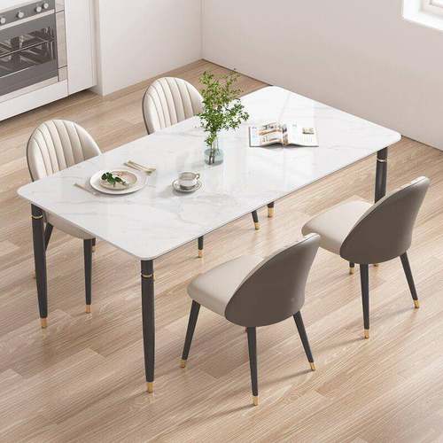 岩板餐桌奢代简约家用组小轻户型长方形ZGM合出租房加厚现客厅桌