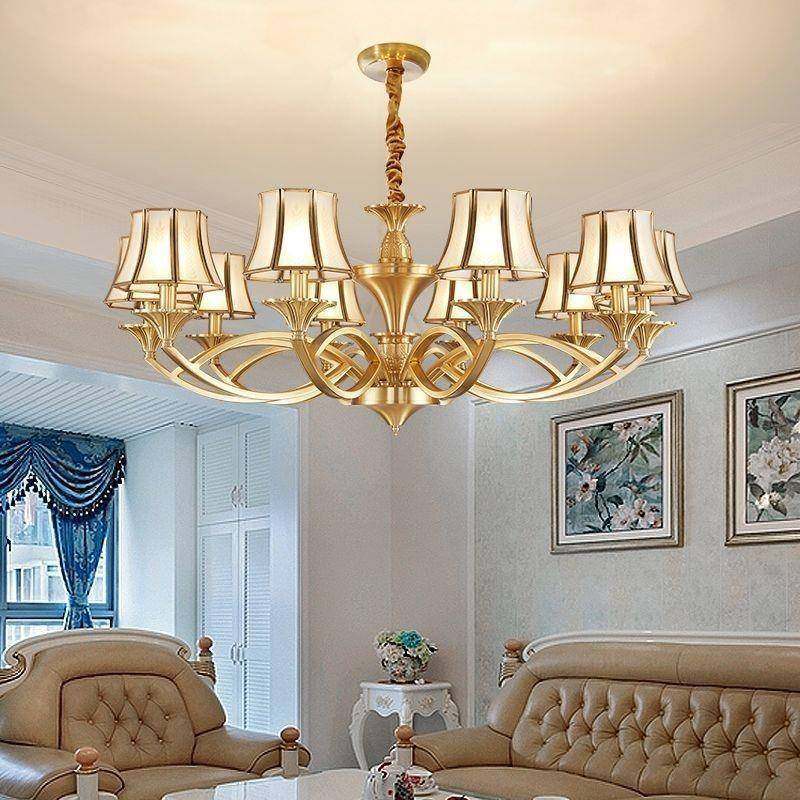 客欧式吊灯厅大灯现具代简约餐厅卧室全铜大厅主灯奢华气复古120,家装灯饰光源,智能吊灯,淘宝优惠券,粉丝福利购,淘宝优惠卷