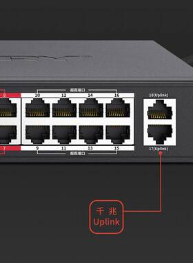 Mercury/水星MCS1318D 千兆上联 安防18口网络交换机可上机架