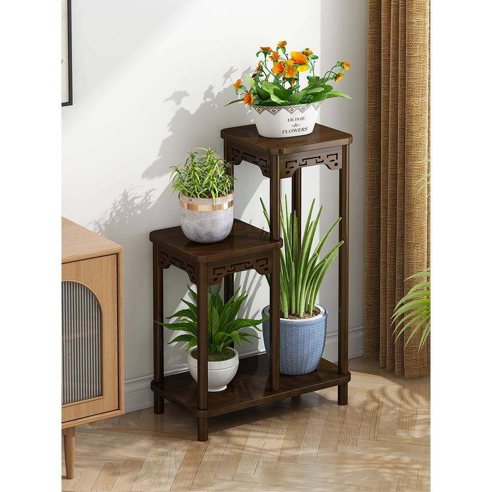 花架置物架阳台实木HJ-1多落地式家用客中厅式花台多肉现绿萝花层