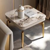 现代岩简约板茶几组合DIE别墅客奢厅移动发角几创意小茶几轻风沙