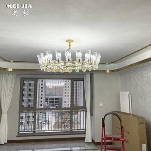 美式 轻约奢餐厅3815全厅铜吊灯现代简别墅大厅卧室房间主灯客家用