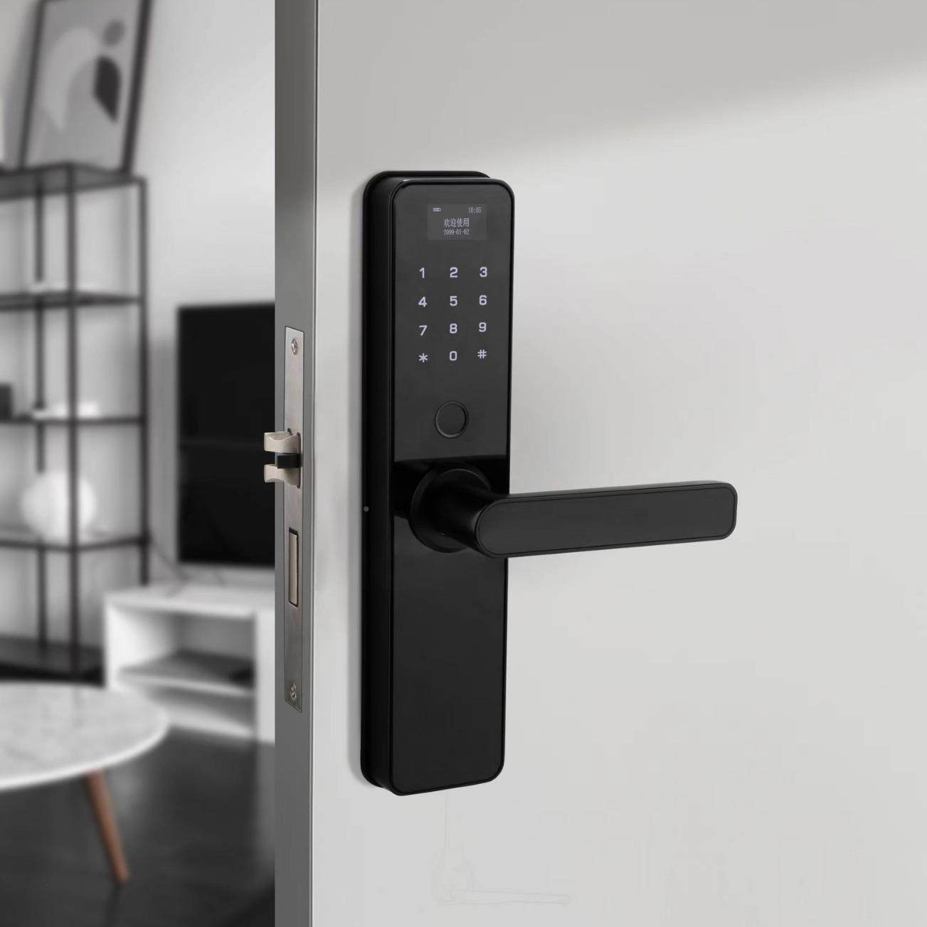 九密固指纹锁门家用智能防内盗室电子码感应门锁S1A全自动静音一