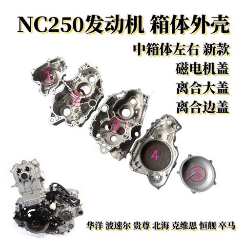 NC250发动机中箱体左右离合大盖圆盖磁电机盖T6K6正林极盗者贵尊