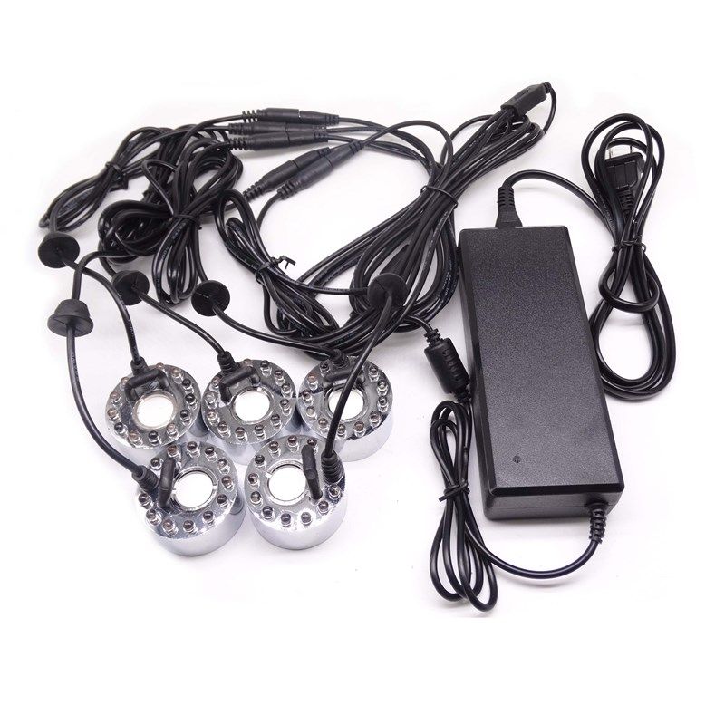 带灯一拖四造雾气喷泉喷雾加湿器雾化器假山水景鱼池摆设鱼缸盆景