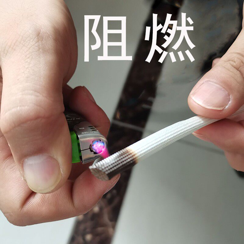 耐高温玻璃纤维管套定纹管线护套管阻燃绝缘套管玻纤管黄腊管