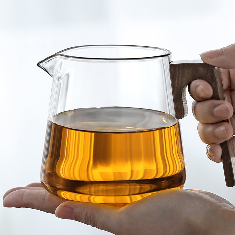 玻璃公道杯大号分茶器功夫茶具配件加厚耐热倒茶杯家用茶海