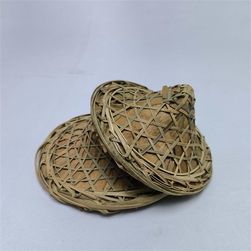 迷你斗笠茶盖玩偶斗笠帽摆件民宿饰品民间手工编织装饰品收藏道具