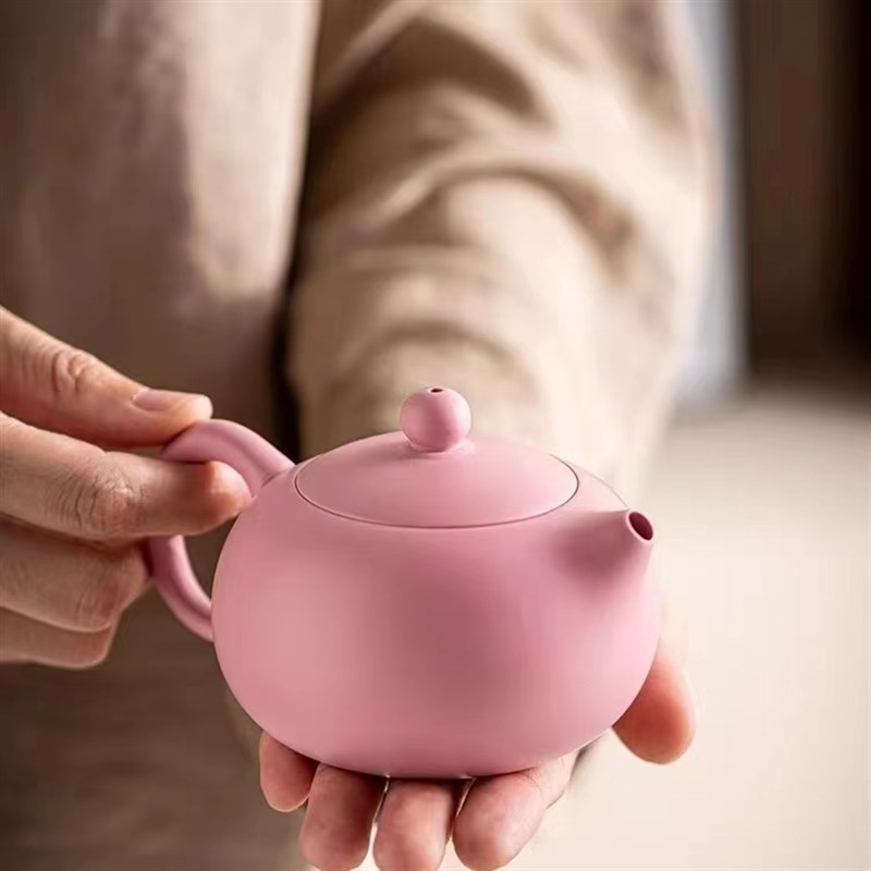 林志煌粉紫砂手工西施壶名家紫砂壶女士家用大小容量泡茶壶单壶