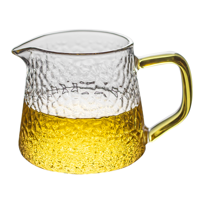 玻璃公道杯茶海功夫茶具茶水分离耐热锤纹玻璃分茶器大号容量匀杯