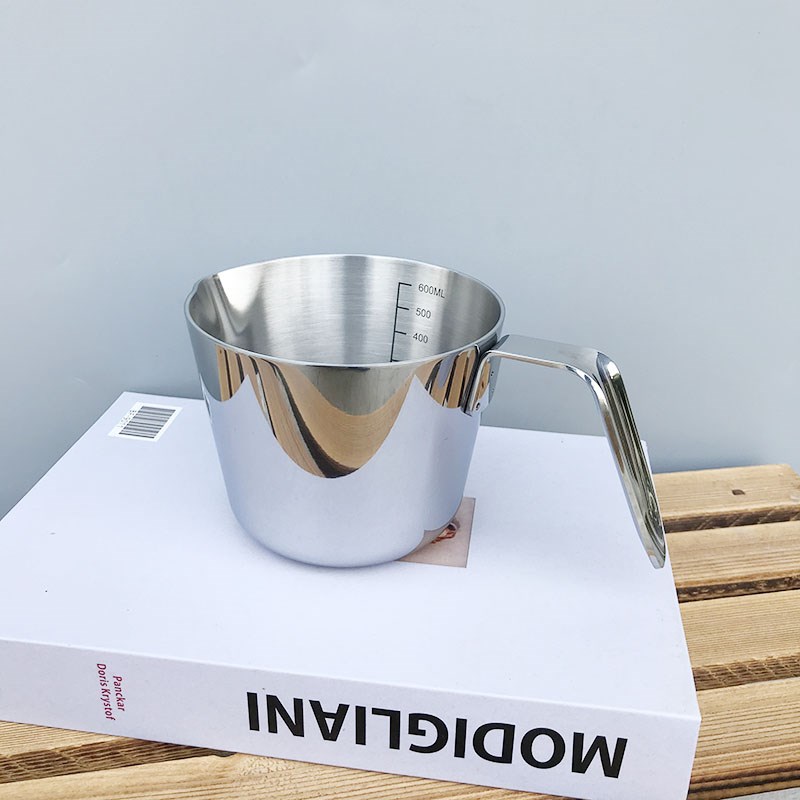 18-10不锈钢奶锅油炸锅热油小锅泼油锅咖啡拉花奶杯辅食锅00ML