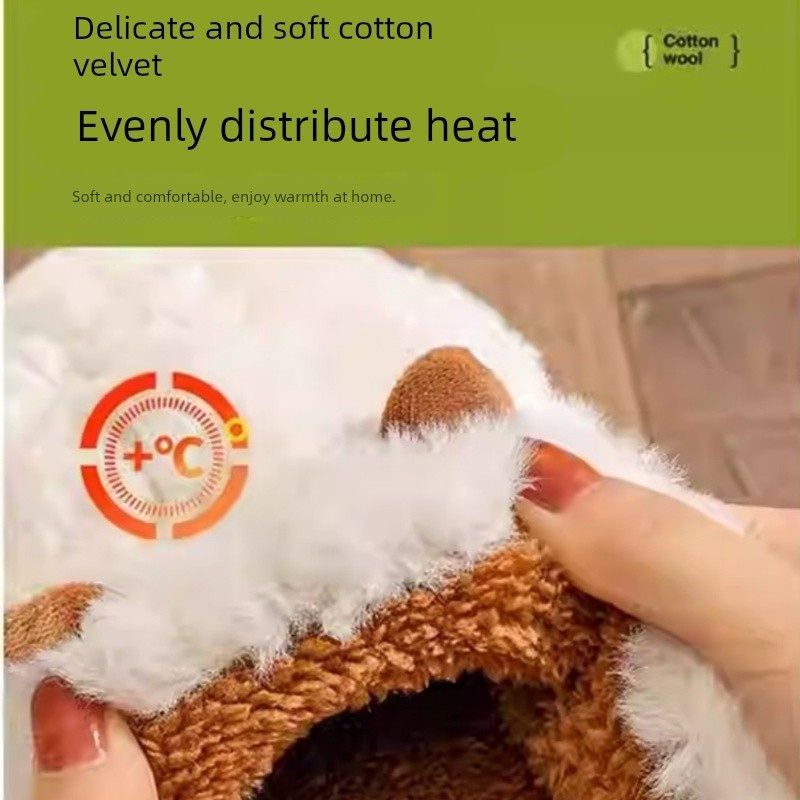 棉拖鞋孕妇女士秋冬防滑2025新款家居室内保暖毛毛加绒厚底踩屎感