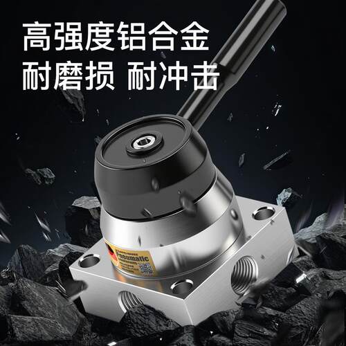 气动手转阀手动阀K34R6-8/K34R6-8D气缸换向控制阀三位四通手板阀