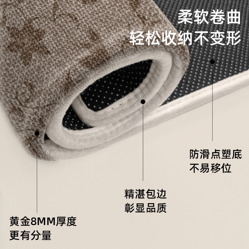 高端复古耐脏入户门地垫家用防滑耐磨大门口进门垫客厅地毯可裁剪