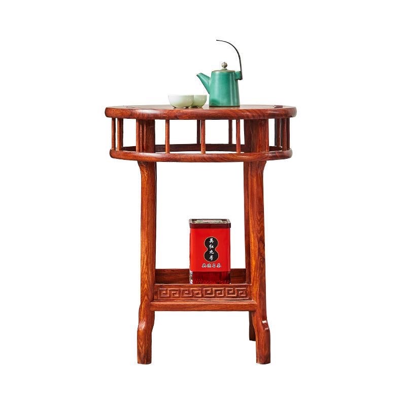 花梨木三脚凳实木茶桌椅小户型靠背椅客厅茶水架置物小边几