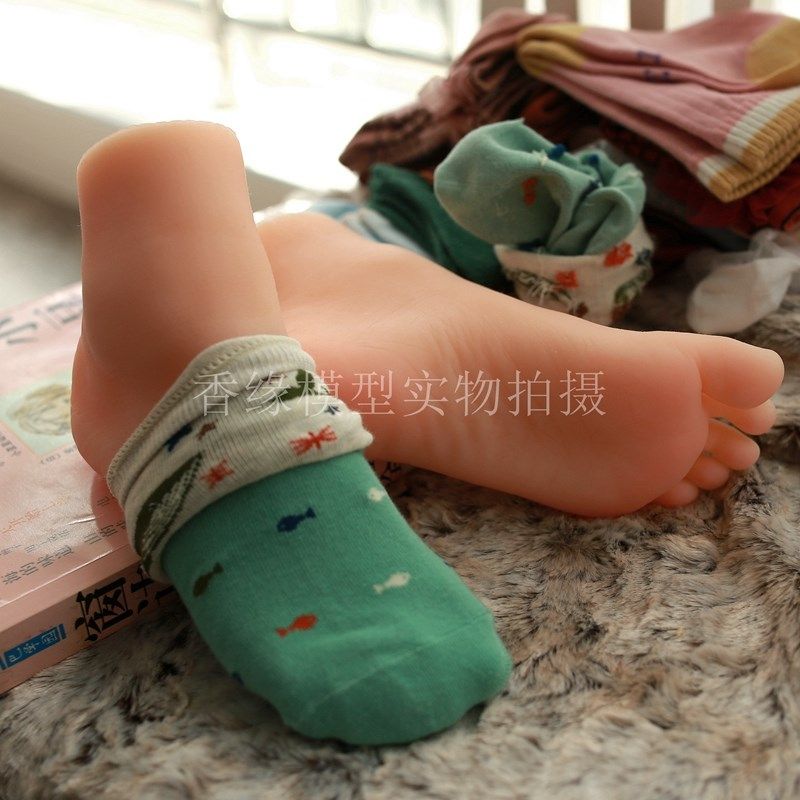 31码小脚丫假脚真人倒模美女小码脚仿真足模网店拍照丝袜H31两色