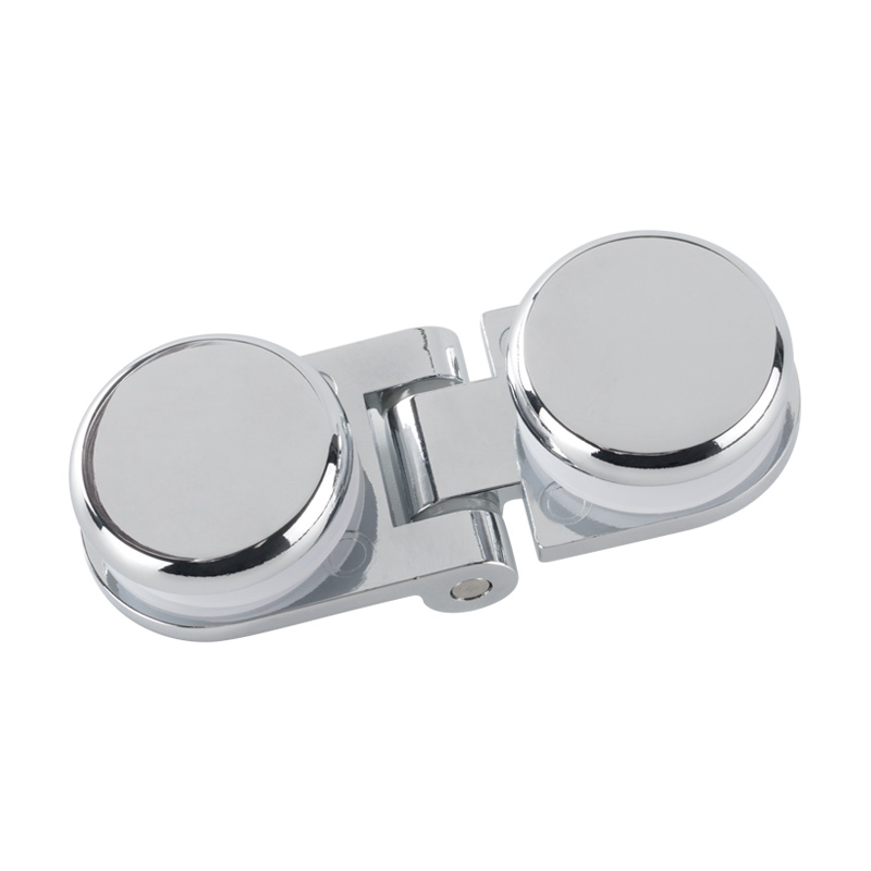 免打孔无框玻璃门合页熟食圆形小窗口合页窗户展示柜玻璃合页铰链