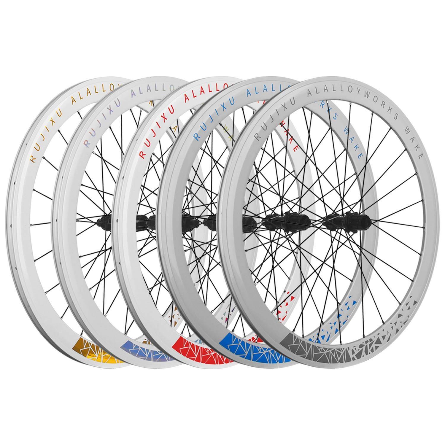 50mm锐杰逊700C 36T棘轮公路车碟刹轮组越野公路直拉轮组烤漆白色
