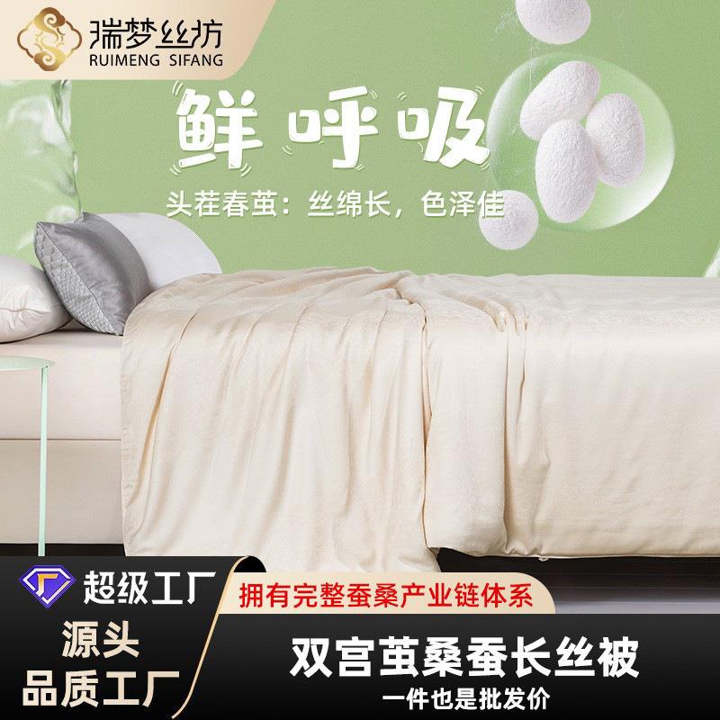 金标双宫蚕丝被长丝绵桑蚕丝被芯春秋四季通用被子子母被桐乡厂家